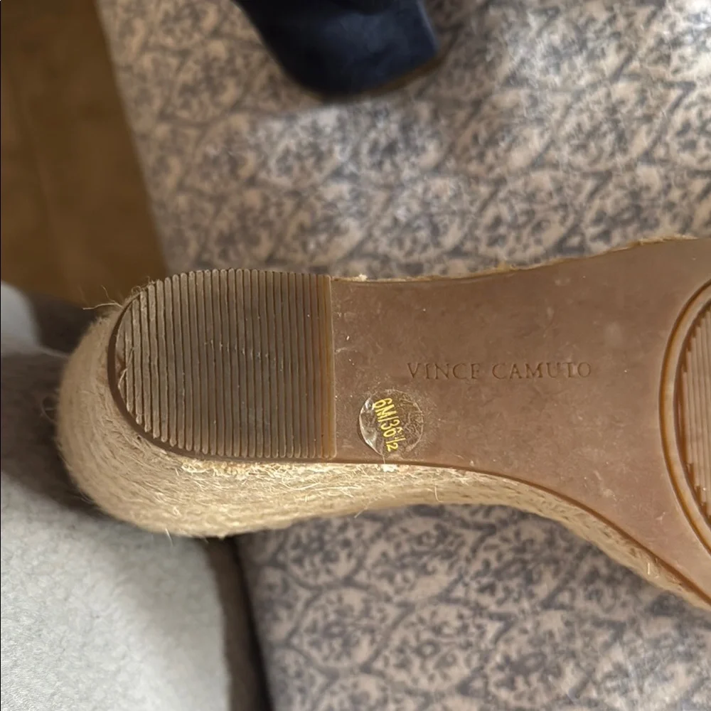 Vince Camuto Cream Espadrille Sandals with Ankle Strap - Picture 5 of 6